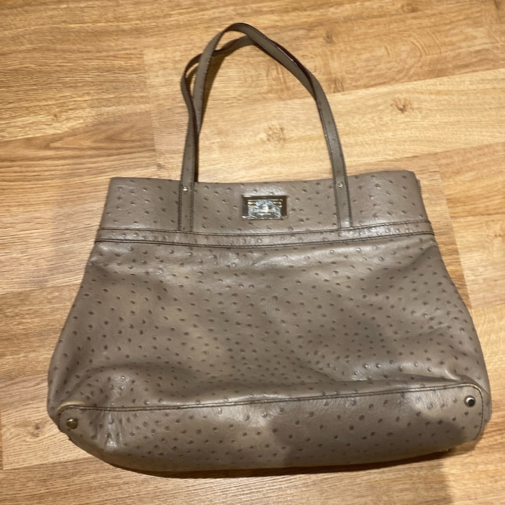 Kate Spade Ostrich Leather Windsor Square Bag Tote